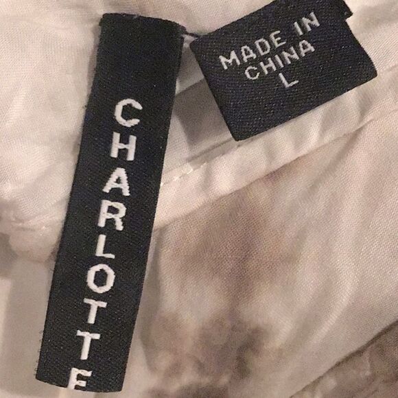 Charlotte Tarantola Tan White Tie Dye Sleeveless Drawstring Waist Romper - Picture 12 of 13